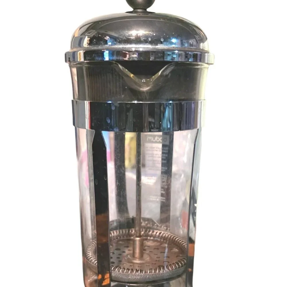 Bodum‎ French Press Coffee Maker Chambord 8 Cups Chrome Glass Stainless Steel